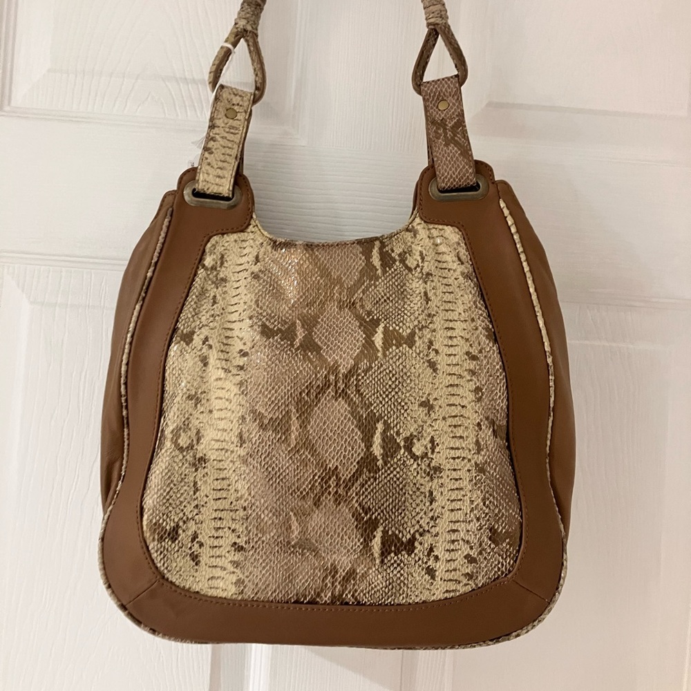 Exotic Malini Murjani Python And Soft Leather Bei… - image 2